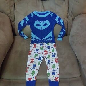 Pj Mask Blue and White Kids Pajama Set